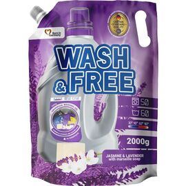 Гель для прання Wash&Free Жасмин та Лаванда з Марсельським милом Дой-пак 2 кг (4262396141873/4823128001430)