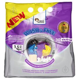 Пральний порошок Wash&Free Universal Жасмин та лаванда з марсельським милом 1.5 кг (4262396140883)