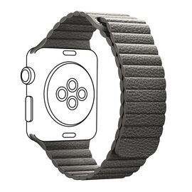 Ремешок для смарт-часов Armorstandart Leather Loop для Apple Watch 42 (Series 11-10)/41/40/38 Grey (ARM48654)