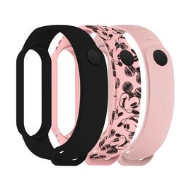 Ремешок для фитнес браслета Armorstandart комплект 3шт Xiaomi Mi Band 7/6/5 Cartoon Mickey Pink (ARM77042)