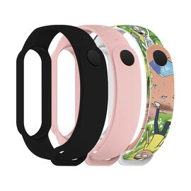 Ремешок для фитнес браслета Armorstandart комплект 3шт Xiaomi Mi Band 7/6/5 RM Cartoon (ARM77053)
