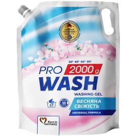 Гель для стирки Pro Wash Universal Весенняя свежесть Дой-пак 2 кг (4823128000976)