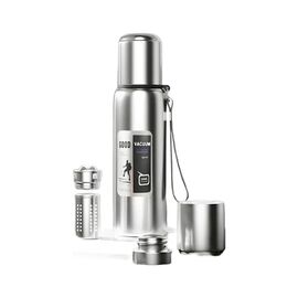 Термос Merlion з ситечком та чашкою 1,5 л, сталевий (ZK-127-1500Grey)