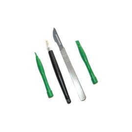 Набір інструментів Bakku BK-7280-D скальпель, шпателёк, две лопатки для разборки корпусов, Blister (BK-7280-D)