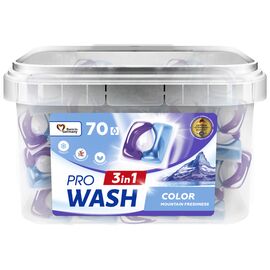 Капсулы для стирки Pro Wash Color Горная свежесть 70 шт. (4823128004981)