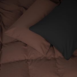 Постельное белье MirSon 002-003 Black/Brown Фланель 2x143x210 Семейный (2200009657535)