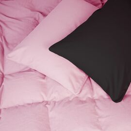 Постельное белье MirSon 002-008 Black/Pink Фланель 2 x 160 x 220 Семейный Евро (2200009661884)