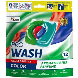 Капсулы для стирки Pro Wash All in 1 Color Ароматерапия 12 шт. (4823128002130)