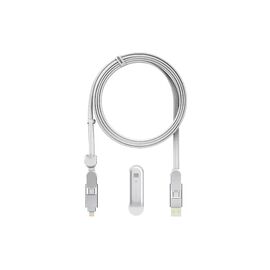 Дата кабель 6in1 inCharge XL 3.0m white Rolling Square (XLL02R)