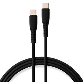 Дата кабель USB-C to USB-C 2.0m 60W Silicon Black Vinga (VCDCCC262SB)
