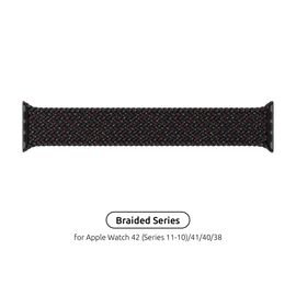 Ремешок для смарт-часов Armorstandart Braided Solo Loop для Apple Watch 42 (Series 11-10)/41/40/38 Black Unity Size 6 (144 mm) (ARM64896)