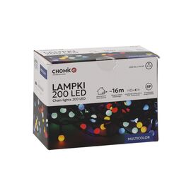 Гирлянда Chomik Кульки-змійка 200 LED 16 м, мультиколор, IP44, від мережі (5900779880160)
