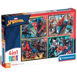 Пазл Clementoni 4 в 1 Spider-Man, 12,16,20 и 24 элемента (21515)