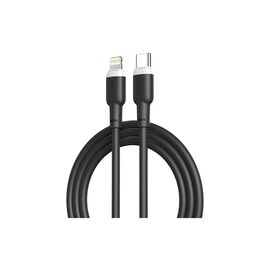 Дата кабель USB-C to Lightning 1.0m 20W liquid silicone NB208A black XO (6920680826810)