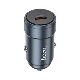 Зарядное устройство HOCO Z57 USB-C PD30W car charger metal gray (6942007633048)