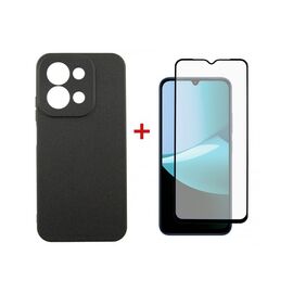 Чехол для мобильного телефона Dengos Carbon Kit for Xiaomi Redmi 15C case + glass Black (DG-KM-165)