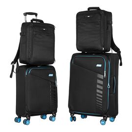 Набір валіз 2E Trek (M+S), чорні (2E-SPE-TREK-SET4-BK)