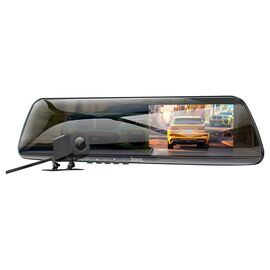 Видеорегистратор HOCO DV4 4.5-inch rearview mirror driving recorder dual-channel Black (6942007616782)