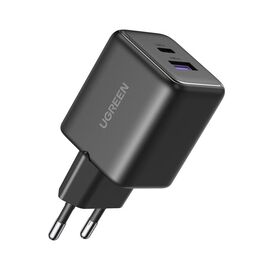 Зарядное устройство UGREEN USB + USB-C GaN 30W X516 black (65014)