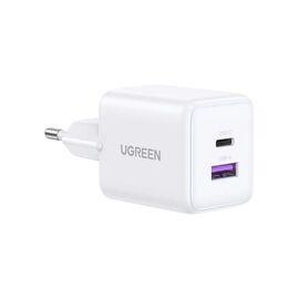 Зарядное устройство UGREEN USB + USB-C GaN 30W X516 white (65015)