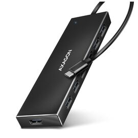 Концентратор AXAGON USB-C to 7xUSB 3.0 black (HUE-F7C)