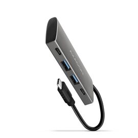 Концентратор AXAGON USB-C to 2xUSB-A + 2xUSB-C 10Gbps 0.13m gray (HMC-4G2)