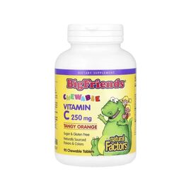 Вітамінно-мінеральний комплекс Natural Factors Вітамін C для дітей, 250 мг, смак апельсину, Chewable Vitamin C, 90 (NFS-01395)