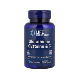 Витаминно-минеральный комплекс Life Extension Глутатион, цистеин и витамин C, Glutathione, Cysteine & C, 100 капсул (LEX-15411)