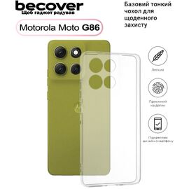 Чехол для мобильного телефона BeCover Silicone Motorola Moto G86 Transparent (713769)