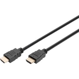 Кабель мультимедийный HDMI M to HDMI M 2.0m 4K60Hz w/Ethernet black Digitus (DB-330123-020-S)