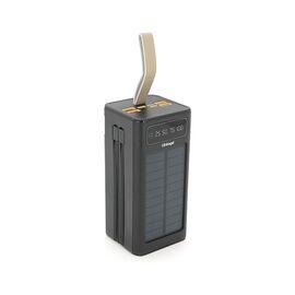 Батарея універсальна Linkage 50000mAh, Solar, 22.5W, cables Туре-С+Lighting, Black (LKP-47)
