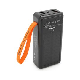 Батарея универсальная ACL 30000mAh, Solar, 22.5W, cables Type-C + Lighting, Black (ACL PW-141)