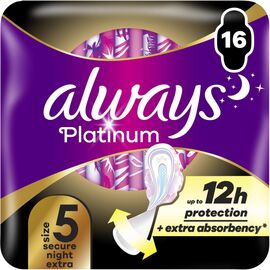 Гігієнічні прокладки Always Platinum Secure Night Extra Розмір 5 16 шт. (8700216452885)