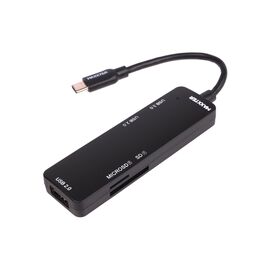 Концентратор Maxxter USB-C to 1xUSB 3.0 + 2xUSB 2.0 + SD/TF (HU3C-3PTF-01)