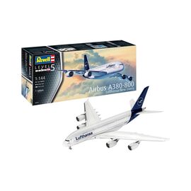 Сборная модель Revell Самолет Airbus A380-800 "Lufthansa" новая ливрея, уровень 5, 1:144 (RVL-03872)