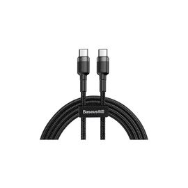 Дата кабель USB-C to USB-C 2.0m USB 3.1 3A grey-black Baseus (CATKLF-HG1)