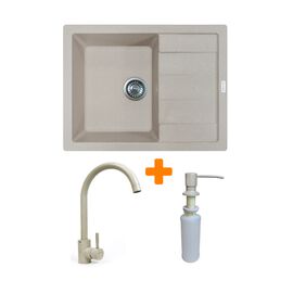 Мойка кухонная Adamant Anila Avena + змішувач та дозатор (182496900306)