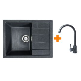 Мийка кухонна Adamant Anila графіт + змішувач (182496910313)