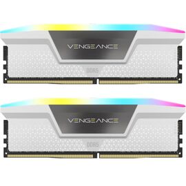Модуль памяти для компьютера DDR5 32GB (2x16GB) 6400 MHz Vengeance RGB White Corsair (CMK32GX5M2B6400Z36W)