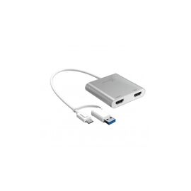 Адаптер USB-C/A to 2xHDMI F dual display J5create (JCA365-N)