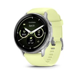 Смарт-часы Garmin Venu 4 (45mm), Gray w/ Silver + Citron, GPS смарт-годинник (010-03014-02)