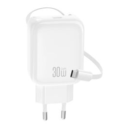 Зарядний пристрій XO 1xUSB-C PD30W GaN + cable USB-C to USB-C (XO-QC17)
