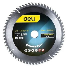 Диск пильный Deli 254 x 30 мм 60T (EDH-MJP254-E1)