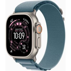 Смарт-часы Apple Watch Ultra 3 GPS + Cellular 49mm Natural Titanium Case with Light Blue Alpine Loop - Large (MEWP4QP/A)