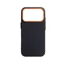 Чохол до мобільного телефона Armorstandart LikeCarbon2 SE MagCase Apple iPhone 17 Pro Black Orange (ARM89161)