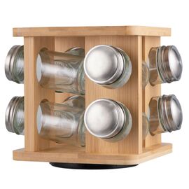 Набор для специй Ardesto Midori, 9 предметів, 80мл бамбук, нержавіюча сталь (AR1408B)