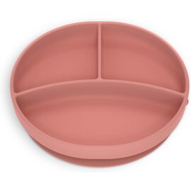 Тарелка детская Suavinex Colour Essence силіконова для вводу прикорму на 3 секції, +6 міс. рожева (402916)