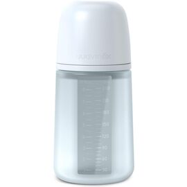 Бутылочка для кормления Suavinex Colour Essence, 240 мл, силіконова, 240 мл, фізіологічна соска повільний потік, , світло-блакитн (308653)