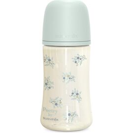 Бутылочка для кормления Suavinex Poetry, 270 мл, фізіологічна соска середній потік, м'ятна (308970)