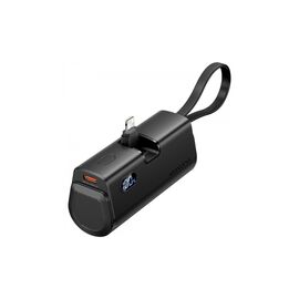 Батарея универсальная VENTION 4800mAh 22,5W PD, USB-C In/Out, LED display, with built-in Lightning cable Black (FHRB0)